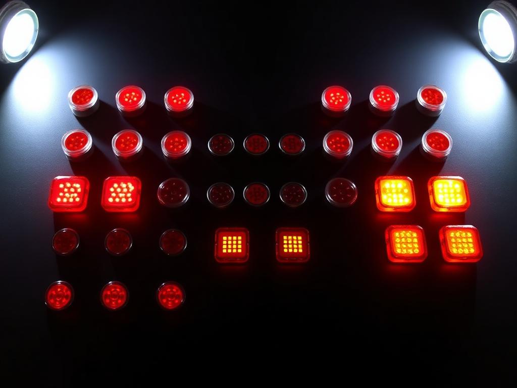 Amber and red LED side marker and clearance lights