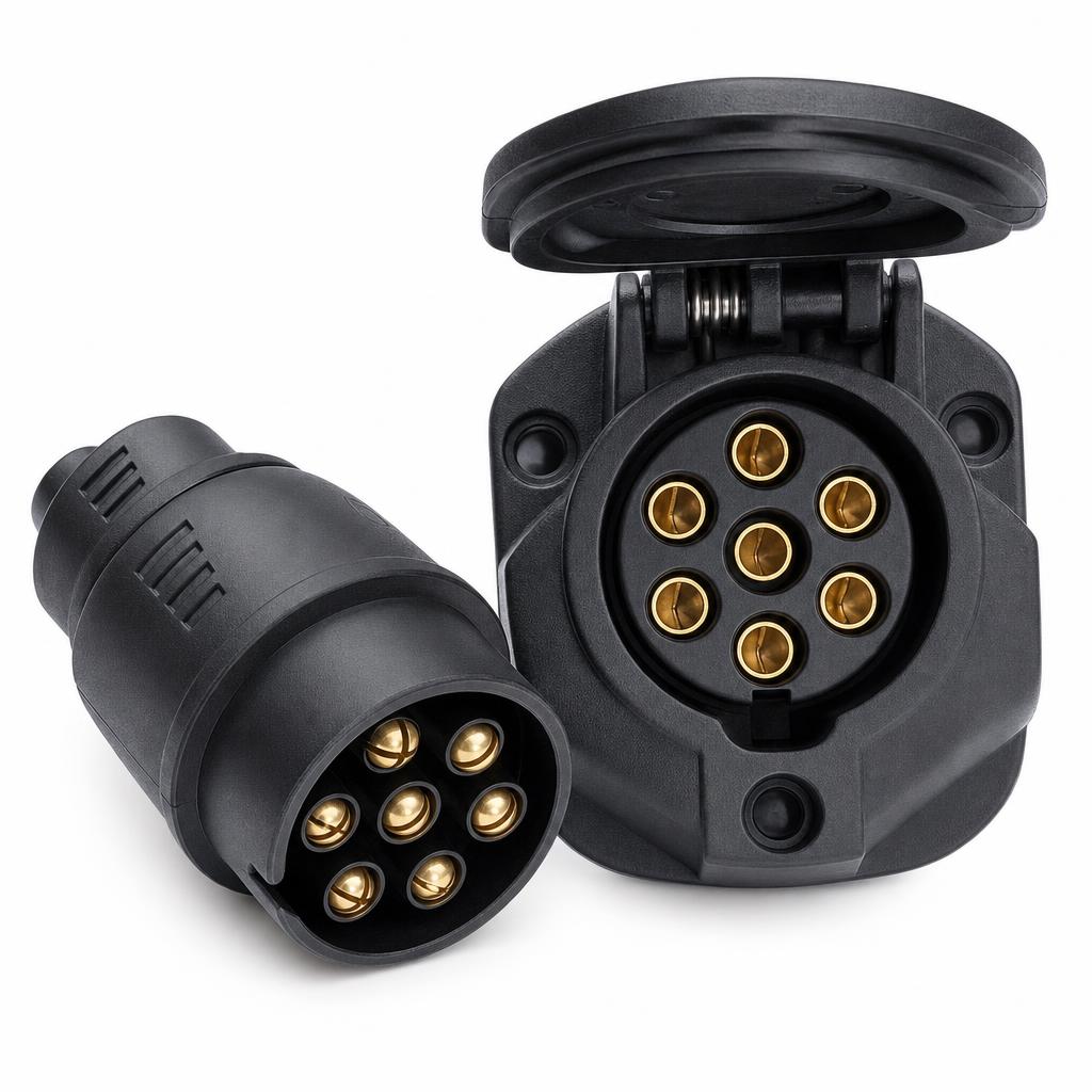 7-Pin Round trailer plug connector